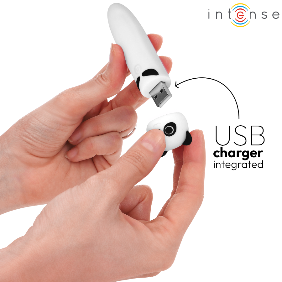 INTENSE - POH BALA VIBRADORA PANDA RECARGABLE USB 10 X 2.2 CM