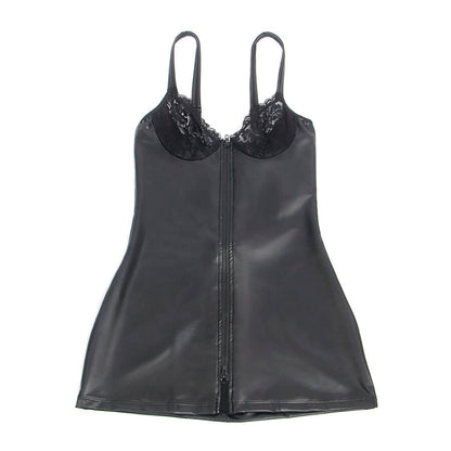 SUBBLIME - 957568 VESTIDO DE CUERO CON CREMALLERA NEGRO S/M