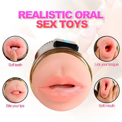 SHEQU - KAY MASTURBADOR DOBLE CON VIBRACIÓN DUAL BOCA Y VAGINA