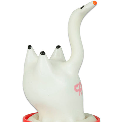 CONDOMERIE - PRESERVATIVO DECORATIVO PINTADO A MANO CISNE