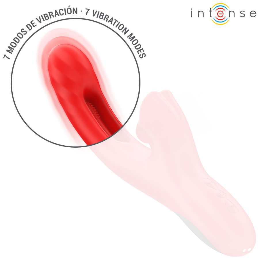 INTENSE - JESSICA VIBRADOR MULTIFUNCIÓN ESTIMULACIÓN CLÍTORIS 24.8 CM ROJO