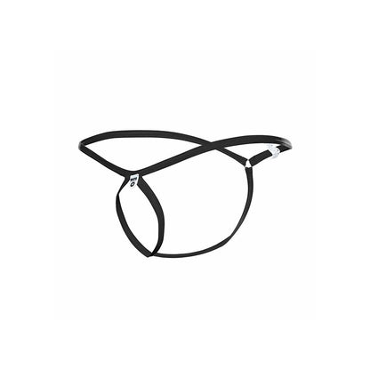 MOB - TANGA NEGRO CON FORMA DE LAGRIMA TALLA L/XL