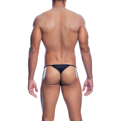 MOB - V-STRING DE MICROFIBRA NEGRA TALLA L/XL