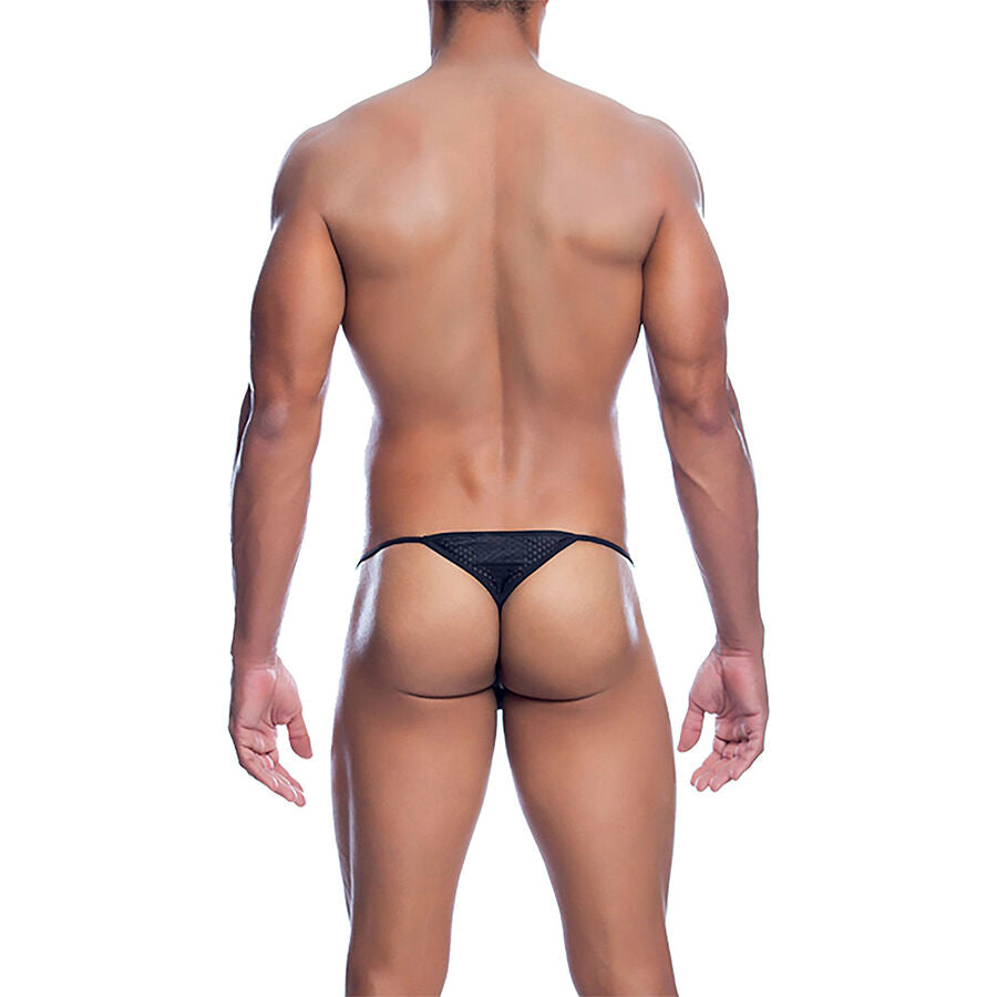 MOB - V-STRING DE MICROFIBRA NEGRA TALLA L/XL