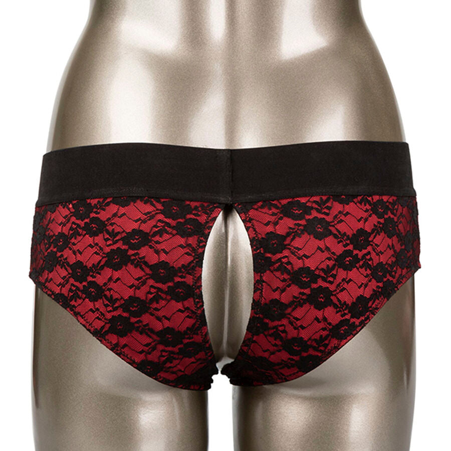 CALEXOTICS - SCANDAL SET DE BRAGUITAS SIN ENTREPIERNAS CON DILDO TALLA S/M