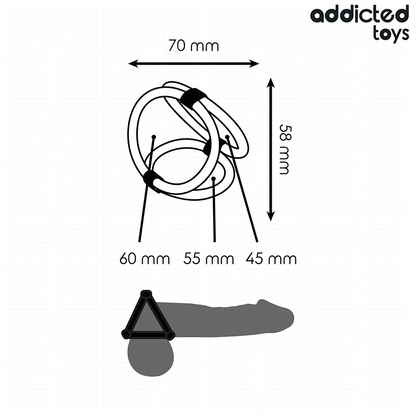 ADDICTED TOYS - ANILLO TRIPLE PARA EL PENE