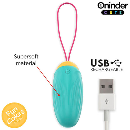 ONINDER CUTE - LOVE PLEASURE HUEVO VIBRO-GEMAS ROTADORAS SILICONA - APP MUNDIAL GRATUITA