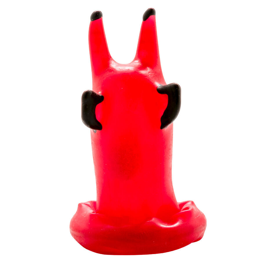 CONDOMERIE - PRESERVATIVO DECORATIVO PINTADO A MANO DIABLO ROJO