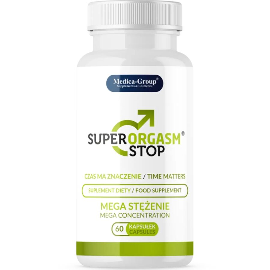 Super Orgasm Stop – Cápsulas Naturales para el Control de la Eyaculación y Mayor Resistencia Sexual