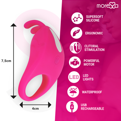 MORESSA - BRAD PREMIUM SILICONE RECARGABLE ROSA