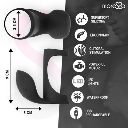 MORESSA - BRANDON POTENTE ANILLO VIBRADOR CON FUNDA DE ENGROSAMIENTO MASCULINO