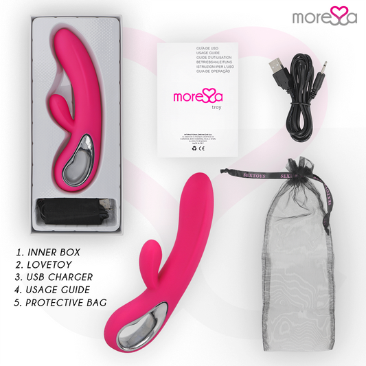 MORESSA - TROY MASAJEADOR PUNTO G Y CLITORIS PREMIUM SILICONE RECARGABLE