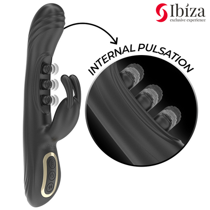 IBIZA - VIBRADOR RABBIT PERLAS CON PULSACIÓN