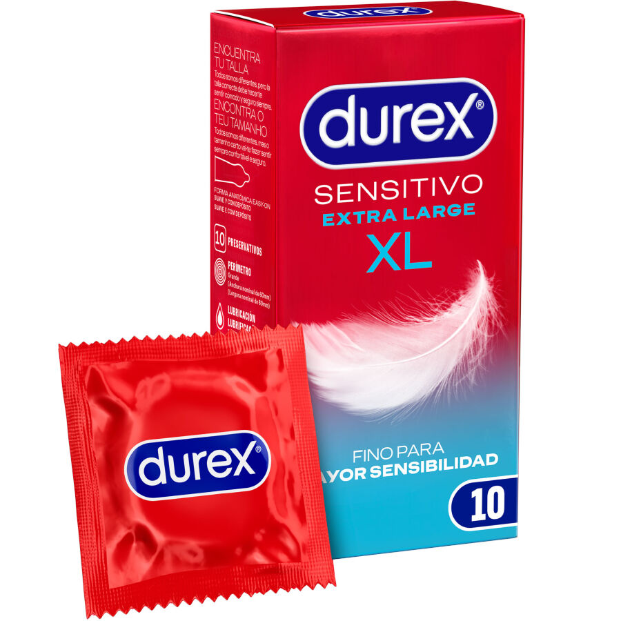 Preservativos Durex Sensitivo XL: Más finos, tamaño grande y máxima comodidad