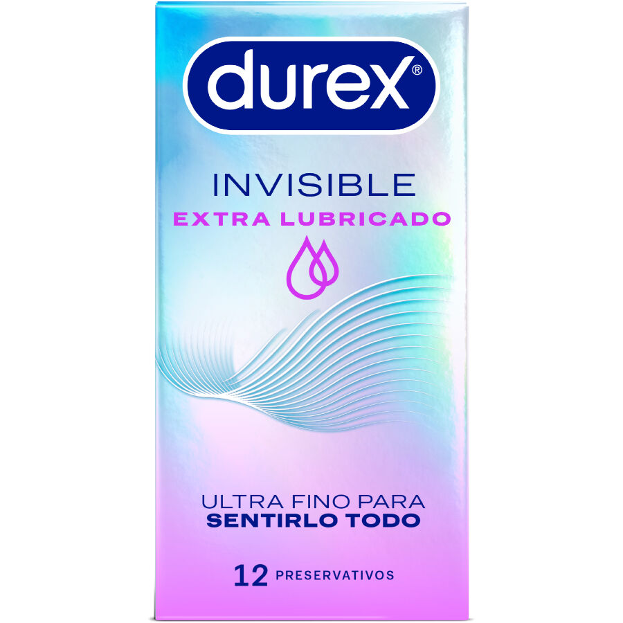 Preservativos Durex Invisible Extra Lubricado - Pack de 12 Unidades