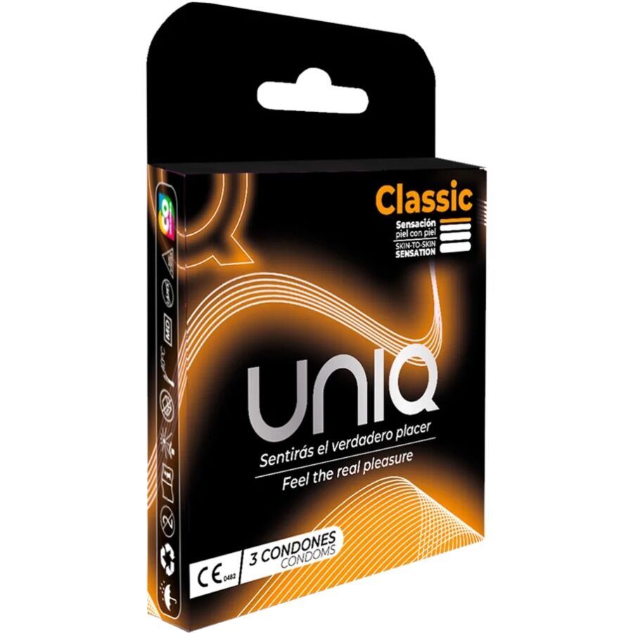 Preservativos Sin Látex UNIQ Classic - Pack de 3 Unidades
