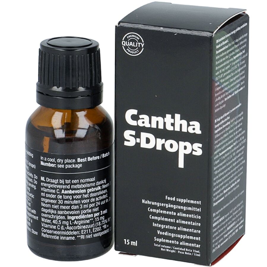 Descubre Cantha S-Drops: Potencia Tu Energía y Placer Sexual Naturalmente con L-arginina y Vitamina C