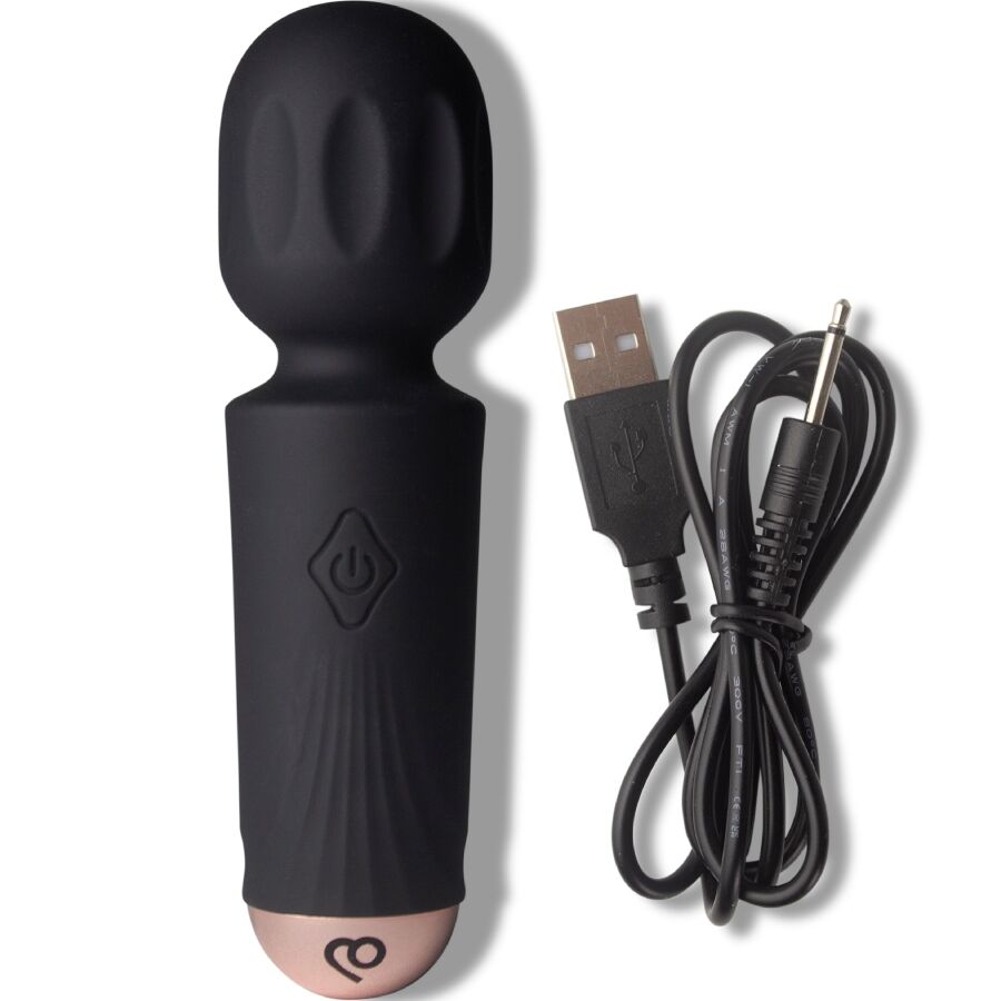 ROCKS-OFF - MINI WAND RECARGABLE 16 FUNCIONES NEGRO