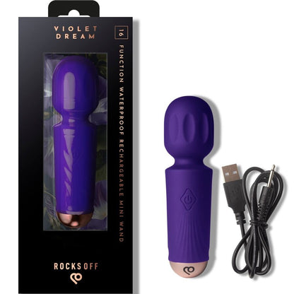ROCKS-OFF - MINI WAND RECARGABLE 16 FUNCIONES NEGRO