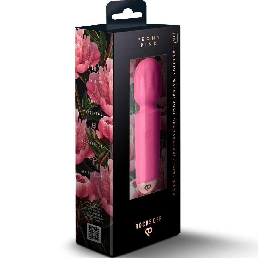 ROCKS-OFF - MINI WAND RECARGABLE 16 FUNCIONES NEGRO