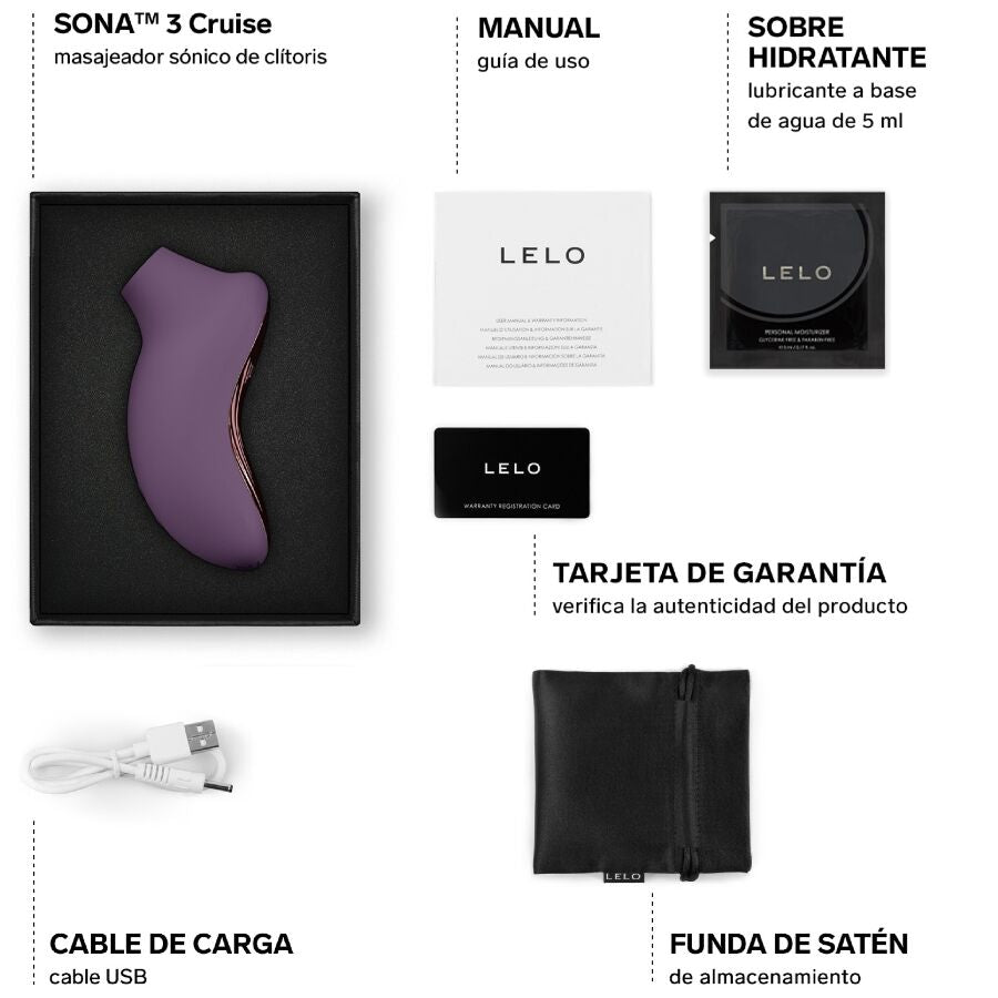 LELO - SONA 3 CRUISE MASAJEADOR SÓNICO DE CLÍTORIS NEGRO