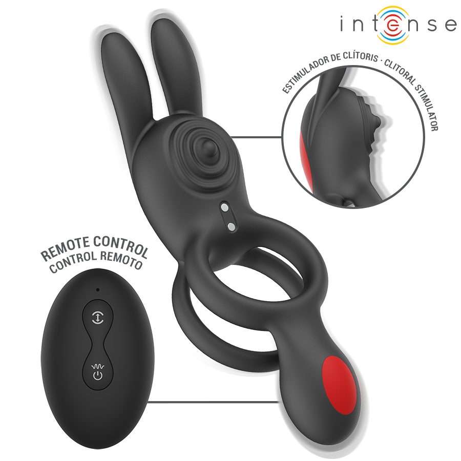 INTENSE - QUINN ANILLO DOBLE CON VIBRACIÓN CONTROL REMOTO