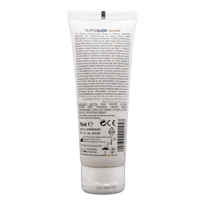 HOT - SUPERGLIDE LUBRICANTE COMESTIBLE BASE AGUA COCO 75 ML