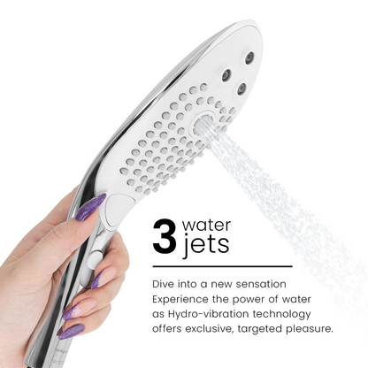 WOMANIZER - WAVE CABEZAL DE DUCHA ESTIMULADOR DE CLITORÍS PLATEADO