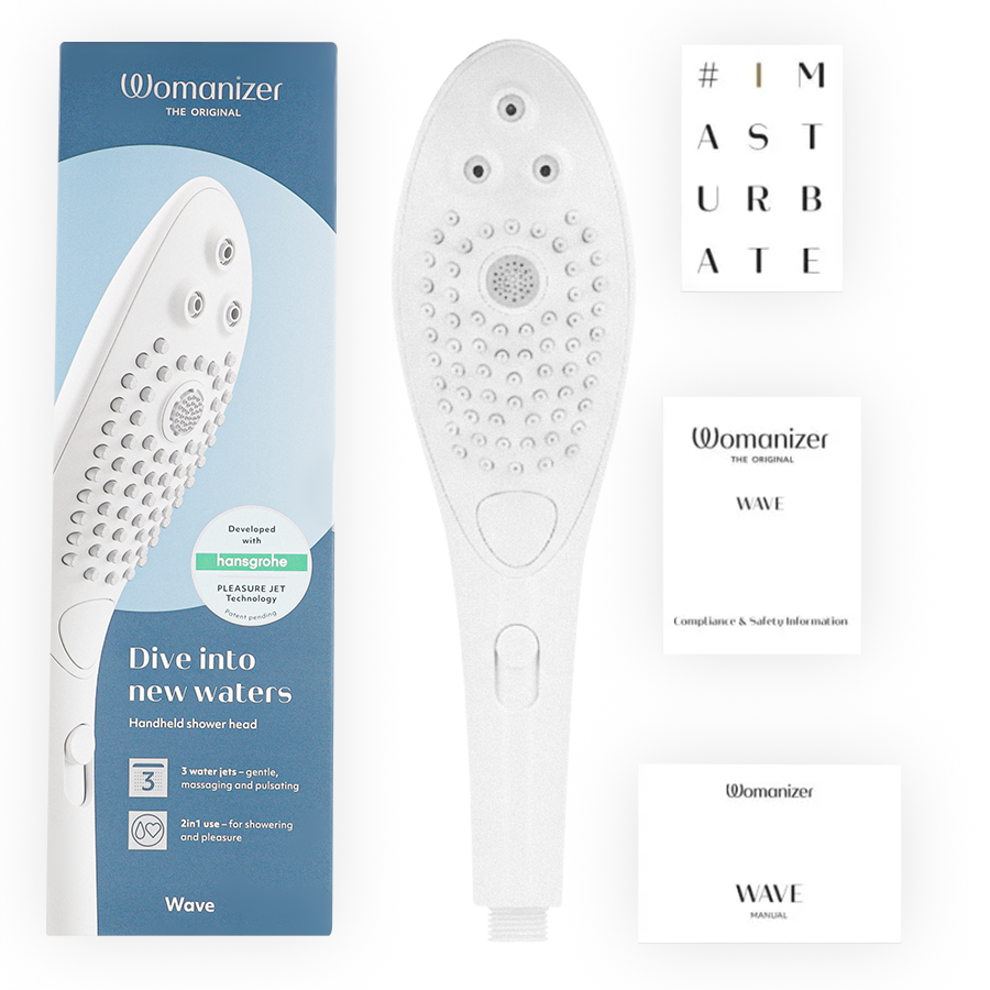 WOMANIZER - WAVE CABEZAL DE DUCHA ESTIMULADOR DE CLITORÍS BLANCO