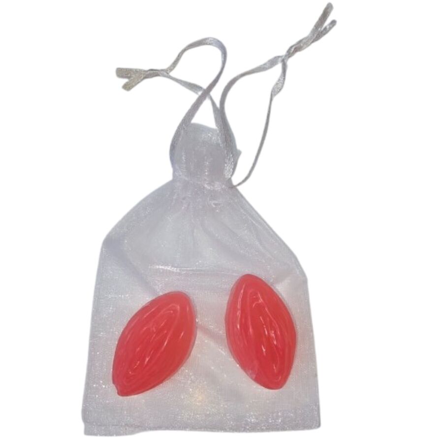DIABLO PICANTE - 2 JABONES PERFUMADOS FORMA VAGINA AMARILLO