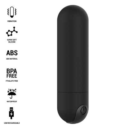 INTENSE - KAREN MINI BALA VIBRADORA 10 MODOS RECARGABLE NEGRO