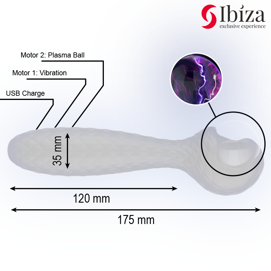 IBIZA - VIBRADOR Y ESTIMULADOR ESFERA DE PLASMA
