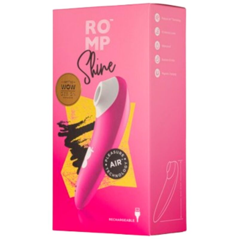ROMP - SHINE X SUCCIONADOR DE CLÍTORIS 10 NIVELES ROSA