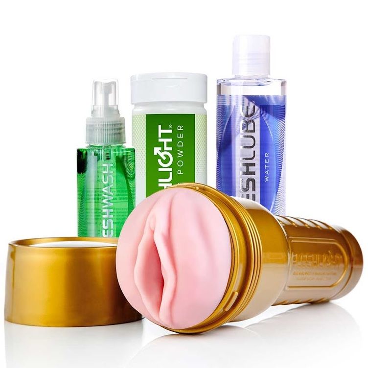 KIT FLESHLIGHT - Kit de iniciación con masturbador y lubricantes