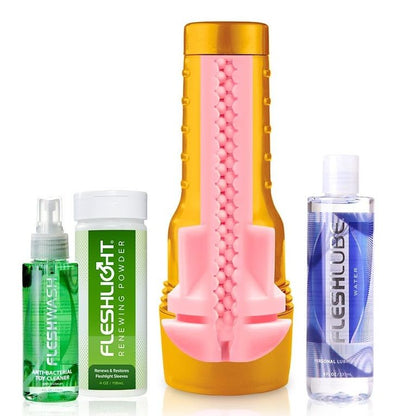 KIT FLESHLIGHT - Kit de iniciación con masturbador y lubricantes