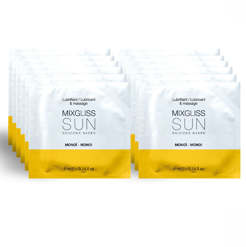 Lubricante de Silicona con Aroma a Monoi - 12 Monodosis de 4ml - MIXGLISS