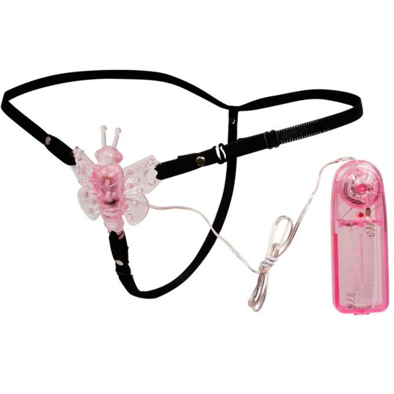 Arnés Vibrador con Mariposa Ajustable - Experiencia de Estimulación con Control de Velocidad (Color Rosa)