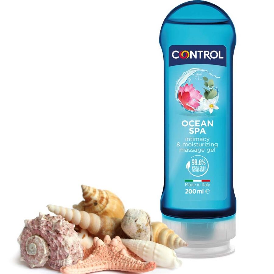 Aceite de Masaje y Placer 2 en 1 Sabor Mar Mediterráneo - 200 ml CONTROL