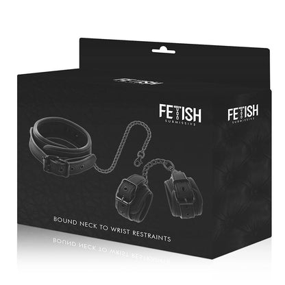 Collar y Esposas de Cuero Vegano con Forro de Neopreno - Fetish Submissive