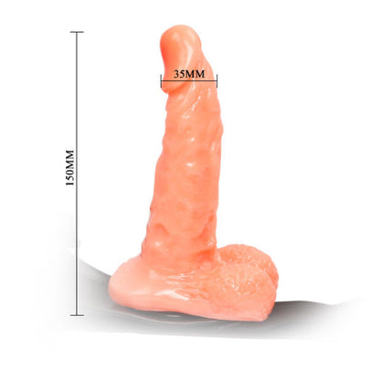 Arnés Ajustable de Vinilo con Pene Realístico para Mujer - 15.5cm, Color Natural
