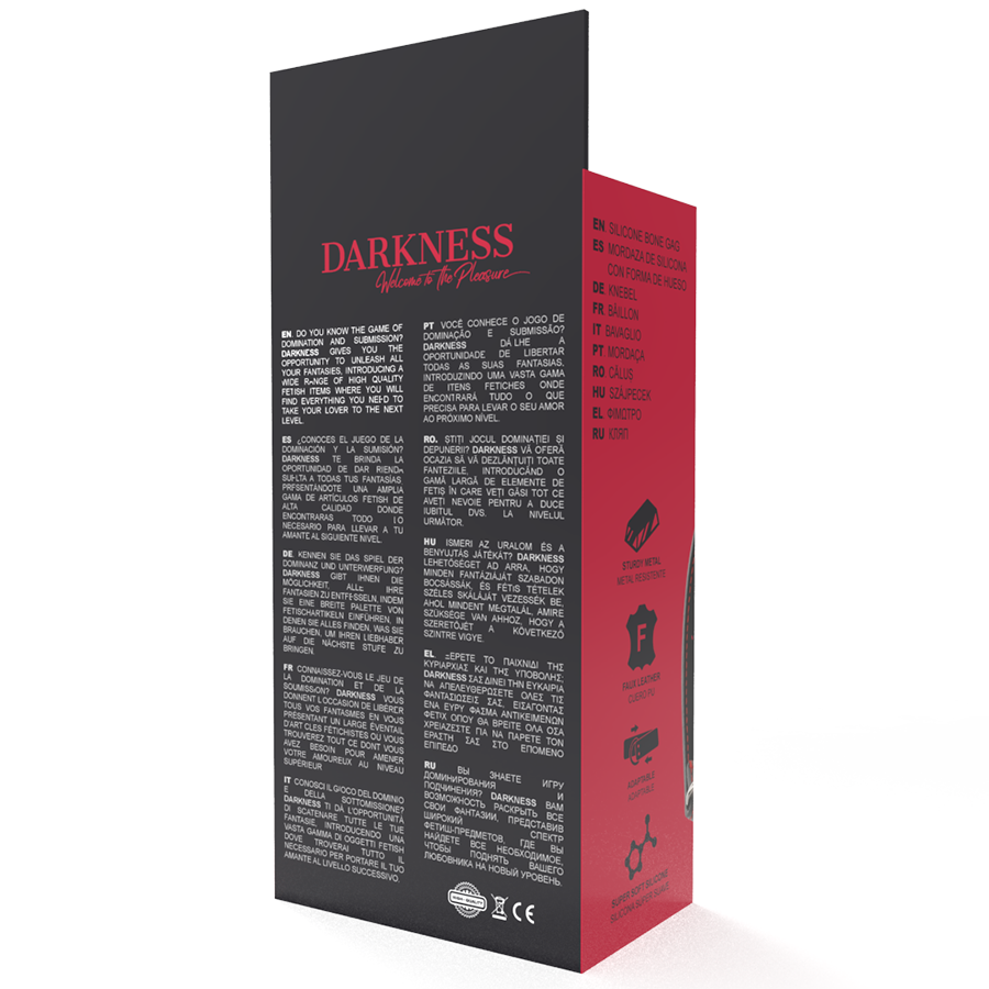 Mordaza de Silicona en Forma de Hueso Color Negro - DARKNESS