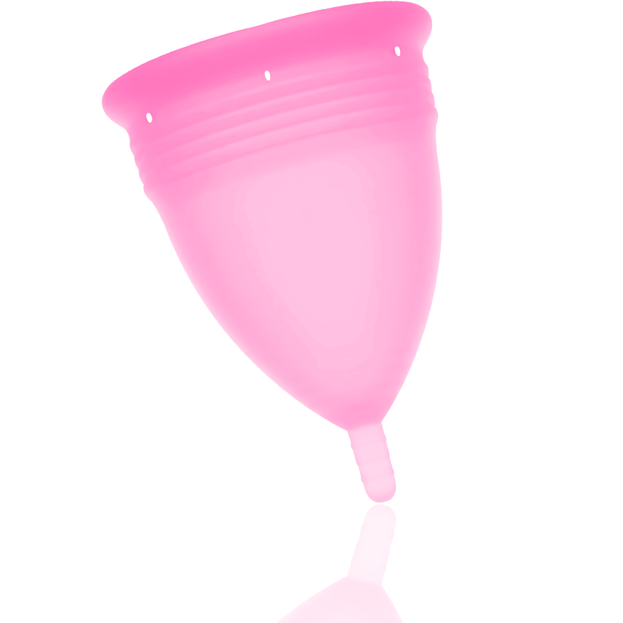 Stercup Copa Menstrual de Silicona Aprobada por la FDA - Rosa Talla L