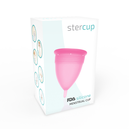Stercup Copa Menstrual de Silicona Aprobada por la FDA - Rosa Talla L