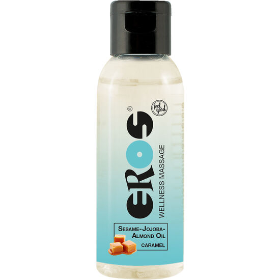 Aceite de Masaje con Aroma a Caramelo - 50 ml de Sésamo, Jojoba y Almendras para la Regeneración de la Piel