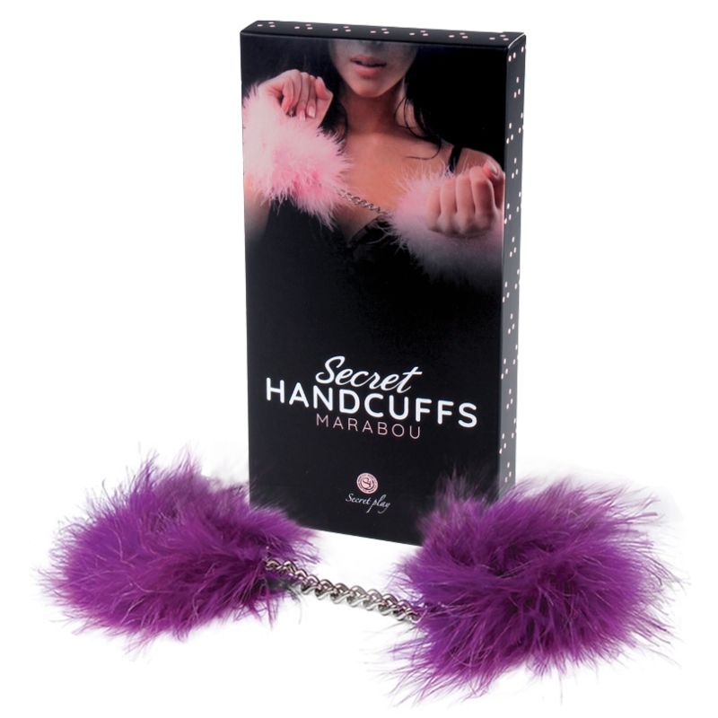Secretplay - Esposas de Plumas de Marabú Lila Sensuales y Elegantes