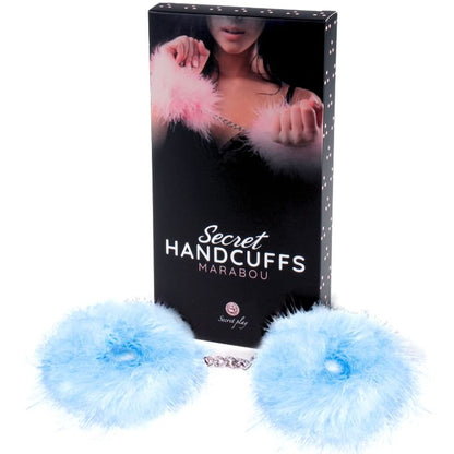 Secretplay Esposas de Plumas Marabou Color Azul para Juegos Eróticos