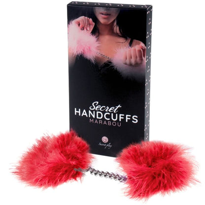 Esposas de Marabú Rojas SECRETPLAY - Sensuales Accesorios para una Experiencia Única