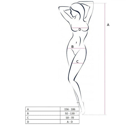 PASSION - WOMAN BS054 BODYSTOCKING ROJO TALLA ÚNICA