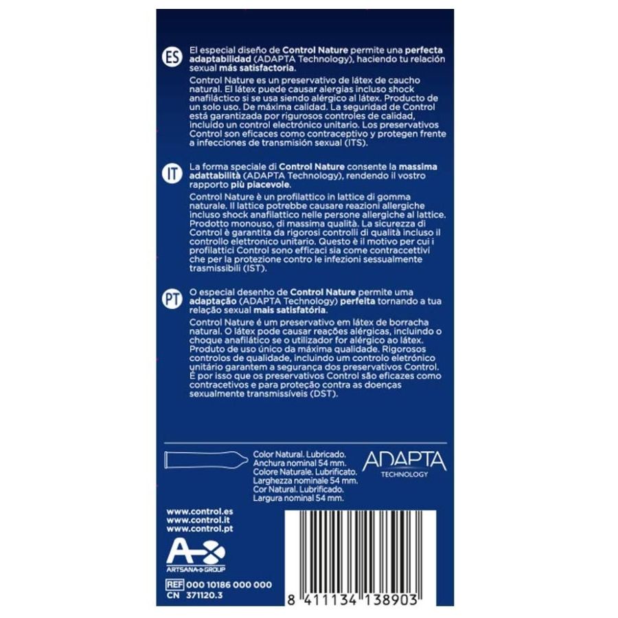 Preservativos Control Nature - Pack de 12 Unidades, Comodidad Natural