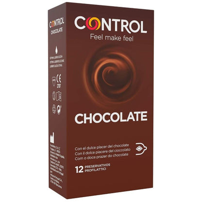 Deléitate con condones de chocolate: lubricación suave, ajuste anatómico y testeados dermatológicamente (Caja de 12 unidades)